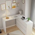 Commode pivotante 32,7H et bureau coiffeuse 6 tiroirs Blanc/Noir