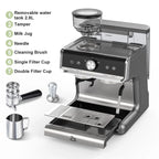 Machine à café expresso, avec moulin, réservoir d'eau de 2,8 L