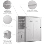 Lit escamotable Key West avec armoire-penderie (88W) de Bestar