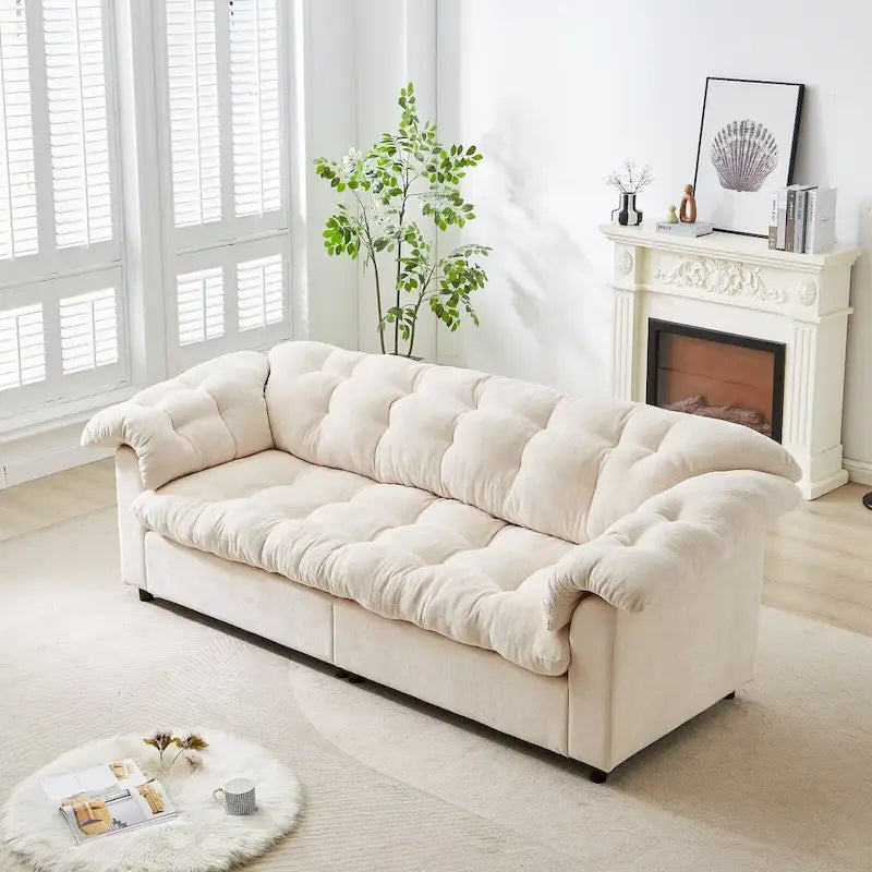 99.2  Canapé profond Chenille Confort, Canapé nuage moelleux tapissé