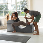 Avana Kami Chaise convertible / Yoga & Massage - Pouf 2 en 1 avec chaise longue de yoga escamotable, Microvelours - N/A