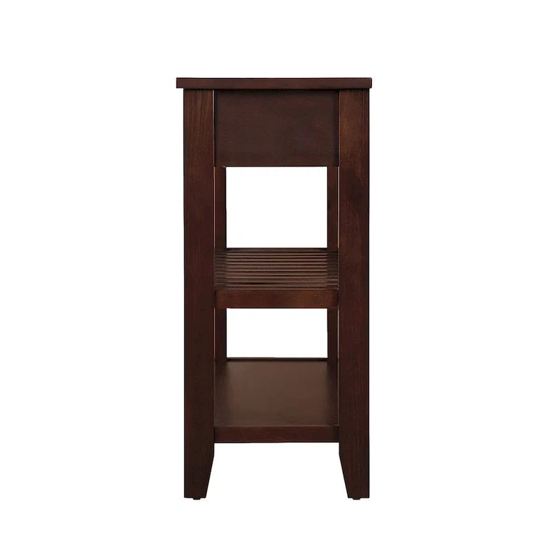 Table console de 42 po avec tiroirs et étagères à niveaux
