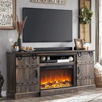 Meuble TV Cheminée de Ferme, Meuble Multimédia, Console Multimédia