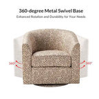 Fauteuil Cuenca moderne en tissu avec piètement pivotant