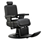 Chaise de barbier robuste inclinable hydraulique JAXSON, cadre noir