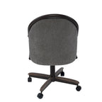 Chaise pivotante et inclinable à roulettes avec coussin pour salle à manger décontractée