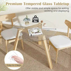 Table de salle à manger ronde en verre Costway 36" pour 4 personnes avec plateau en verre trempé - Voir détails