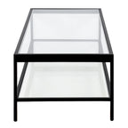 Table basse Alexis en métal et verre
