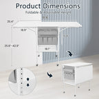 Table artisanale réglable en hauteur avec étagères de rangement, table de coupe pliante mobile pour bureau à domicile, salle de couture, salle d'artisanat