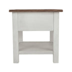 Bout de canapé décontracté Bolanburg blanc/marron antique