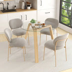 Table de salle à manger ronde en verre Costway 36" pour 4 personnes avec plateau en verre trempé - Voir détails