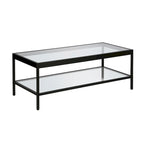 Table basse Alexis en métal et verre