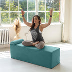 Avana Kami Chaise convertible / Yoga & Massage - Pouf 2 en 1 avec chaise longue de yoga escamotable, Microvelours - N/A
