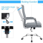 Chaise de bureau Homall nervurée Chaise de bureau d'ordinateur