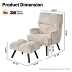 Fauteuil inclinable réglable avec pouf