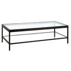 Table basse Alexis en métal et verre