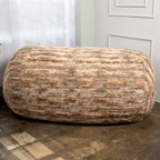 Grand canapé pouf de 7 pieds pour adultes - Luxe fausse fourrure