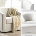 Fauteuil Cuenca moderne en tissu avec piètement pivotant