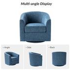 Fauteuil Cuenca moderne en tissu avec piètement pivotant
