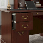 Bureau de direction Bush Furniture Saratoga avec tiroirs et rangements