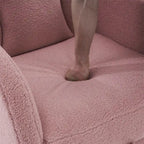 Fauteuil à bascule de puériculture ergonomique en tissu avec repose-pieds réglable