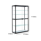 Vitrine rectangulaire contemporaine en verre noir