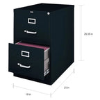 Classeur vertical commercial Hirsh à 2 tiroirs pour documents grand format