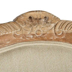 Fauteuil à oreilles Kali Oak en lin naturel - 34Lx34Px40H