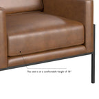 Fauteuil club moderne HomePop rembourré avec cadre en métal