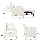 Fauteuil Lit Convertible 3 en 1, Noir