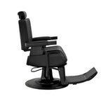Chaise de barbier robuste inclinable hydraulique JAXSON, cadre noir