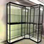 Vitrine rectangulaire contemporaine en verre noir