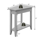 Table d'appoint d'angle American Heritage avec étagère de Convenience Concepts