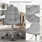 Chaise de bureau à domicile sans accoudoirs Javlergo, chaise de bureau d'ordinateur réglable en hauteur avec roulettes