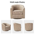 Fauteuil Cuenca moderne en tissu avec piètement pivotant