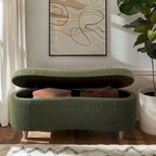 Banc de rangement rabattable INK+IVY Bailey Taupe Boucle