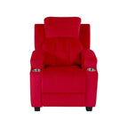 Fauteuil inclinable de luxe pour enfants avec repose-pieds, appuie-tête et 2 porte-gobelets, en microfibre, pour les enfants de 3 ans et plus