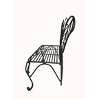 Banc Papillon Ancien en Métal Noir