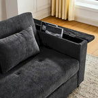 Canapé convertible 54 pouces avec lit gigogne, double assise, fonction relax