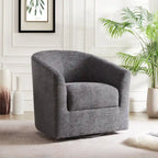 Fauteuil Cuenca moderne en tissu avec piètement pivotant