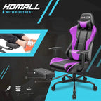 Chaise de jeu avec repose-pieds - Chaise de bureau ergonomique
