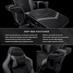 Fauteuil inclinable de jeu - Chaise de jeu inclinable avec repose-pieds