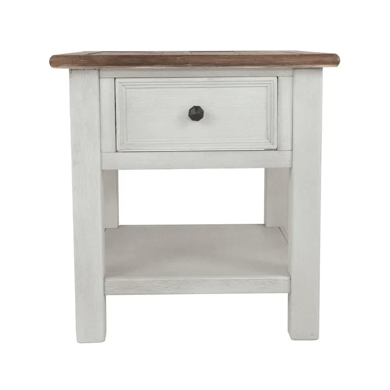 Bout de canapé décontracté Bolanburg blanc/marron antique