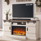 Meuble TV Cheminée de Ferme, Meuble Multimédia, Console Multimédia