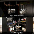 Meuble de bar d'angle avec porte-verres pour pub à domicile