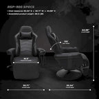Fauteuil inclinable de jeu - Chaise de jeu inclinable avec repose-pieds