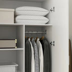 Armoire de chambre autonome à 2 portes avec tringle à vêtements