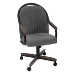 Chaise pivotante et inclinable à roulettes avec coussin pour salle à manger décontractée