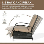 Fauteuil inclinable de salon réglable avec coussin – 38 (P) x 26,5 (L) x 38,5 (H) pouces