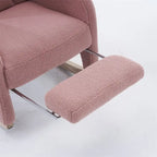 Fauteuil à bascule de puériculture ergonomique en tissu avec repose-pieds réglable